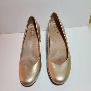 Gold women's shoes